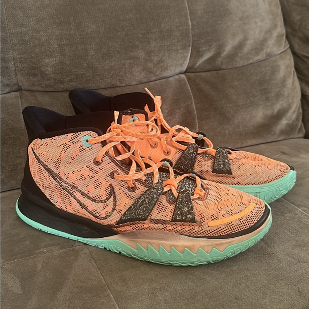Nike Orange and Teal Sneakers (kyrie)